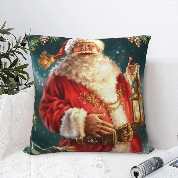 Travesseiro feliz abraço travesseiro Feliz dia de Natal ano Santa Claus Elk Snowflake Backpack Bedroom Diy Tampe Coussin Capas