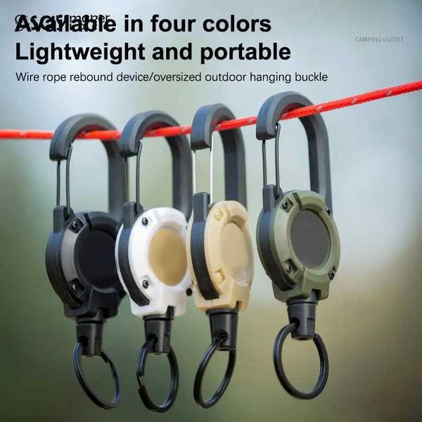 Schlüsselanhänger Lanyards Retractable Keychain Outdoor -Stahldrahtseil -Rollgurte Kabel Kabel Kabel -Tastatur Q240403