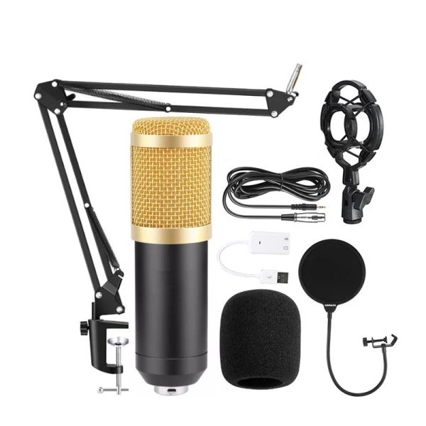 Stand BM 800 USB Condenser Microfono per PC Studio Mic Kit Mic Kit Live Streaming Podcasting Singing YouTube Computer Gamer Gamer