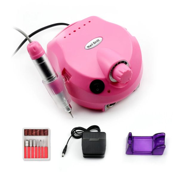 Tools Pro Electric Bread Brill Hine acrílico 19,5W 35000rpm Free da unha Manicure Pedicure Kit Kit Uil Art Equipment