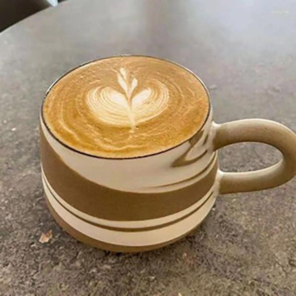 Tazze di piattini tazze da caffè latte bevande per bevande manici in stile giapponese tazza d'acqua per tè pomeridia