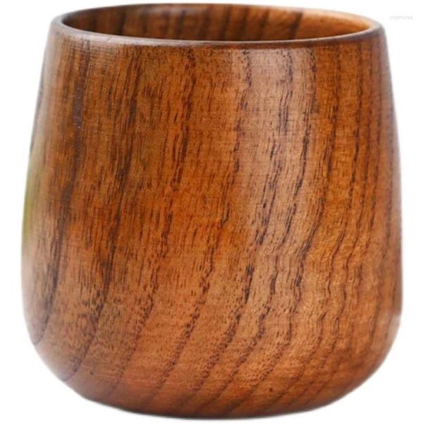 Tazze piatti di legno tè in legno di grado naturale in legno massiccio tazza di tazza da tè vino per bere birra