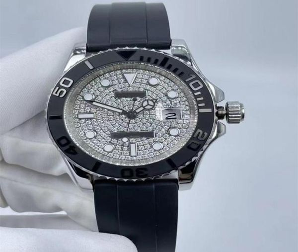 Designer de luxo Classic Fashion Automatic Watch Dial Conjunto com diamante tamanho 40mm Sapphire Glass Impermeadura a água de Natal Presente1007809