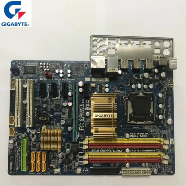 Motherboards gigabyt gaep43ds3l 100% placa -mãe original LGA 775 DDR2 Computador de computadores da mesa de mesa 16GB EP43DS3L EP43 DS3L Placas P43 Usado usado