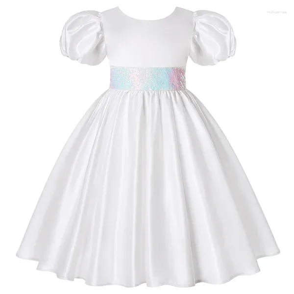 Mädchenkleider hochwertige Mädchen Kleid Sommer Bow Paillette Mode süße Prinzessin Weihnachtsgeburtstagsfeier Geschenk 2-10 Jahre Kinder Kleidung