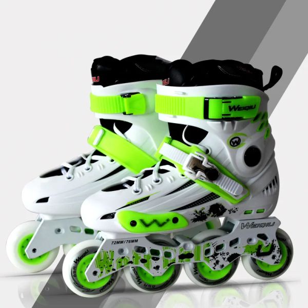 Sapatos RS6 patins embutidos Slalom Slalom Sapatos de patinação de rolos adultos Slidir skate grátis Patins Tamanho 3546 Bom como tênis SEBA