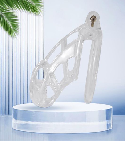 Der neueste Dessigh Mamba Ice Cage Leichtes transparentes klares Harz 3D -gedrucktes Gerät Hahn Cage BDSM für MEN7660665