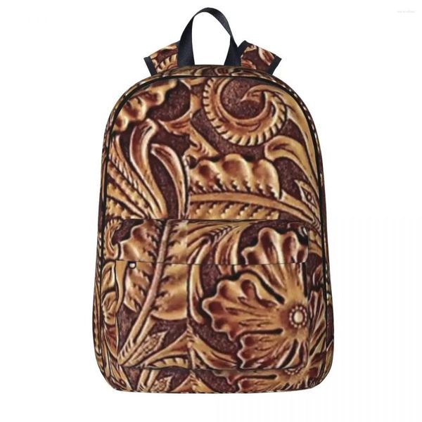 Rucksack Western Tooled Southwestern Water of Student School Bag Laptop Rucksack Reisen große Kapazitätsbuchbag