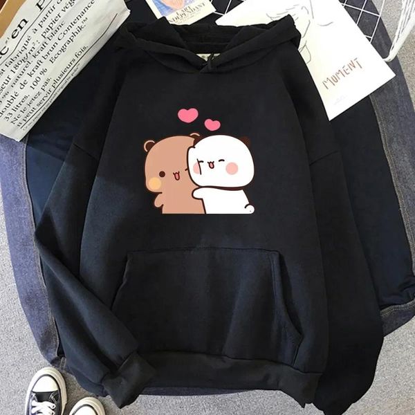 Damen Hoodies Cartoon Panda Bubu und Dudu Hoodie Frauen/Männer ästhetische Grafik lustig Unisex Herbst Winter Harajuku Pullovers Sweatshirts