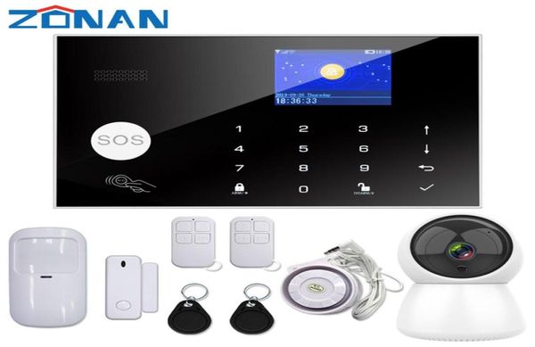 Sistemi di allarme Tuya WiFi Security System Control di app con Rilevatore di movimento automatico della telecamera IP Wireless Home Smart GSM Kit3889178