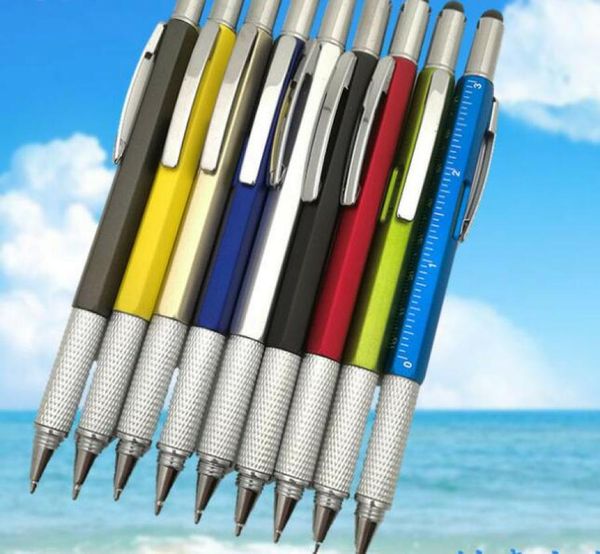 Neues kreatives multifunktionales Schraubendreher -Werkzeug -Messschalter Spirit Level Skala Ballpoint Pen Geschenkwerkzeugschule Office Supplies 9060727