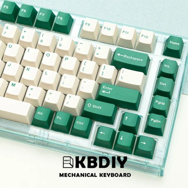 Accessori KBDIY GMK Keycap Profilo OEM PBT Double Shot GMK Cheese Green Keycap per 100% 75% 65% 60% tastiera meccanica Custom 126 tasti