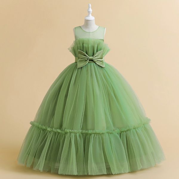 Vino luminoso verde verde rosa bianco di gioiello di compleanno/abiti da festa abiti da concorso femminile abiti da fiore abiti da ragazza ragazza ogni ogni giorno gonne per bambini 'indossare sz 2-10 d406235