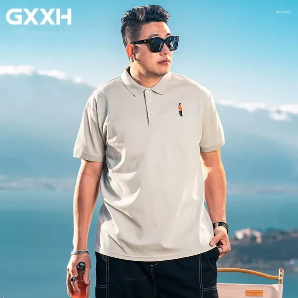 Herren Polos Gxxh Modemarke Großgröße Day Casual Cartoon Charakter Stickerei Polo Shirt Sommer Revers Halbärmel Top männlich