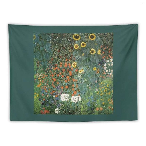 Wandteppiche Gustav Klimt - The Sunflower Tapestry Home Dekoration süße Zimmer Dinge Wandhänge ästhetischer Dekor