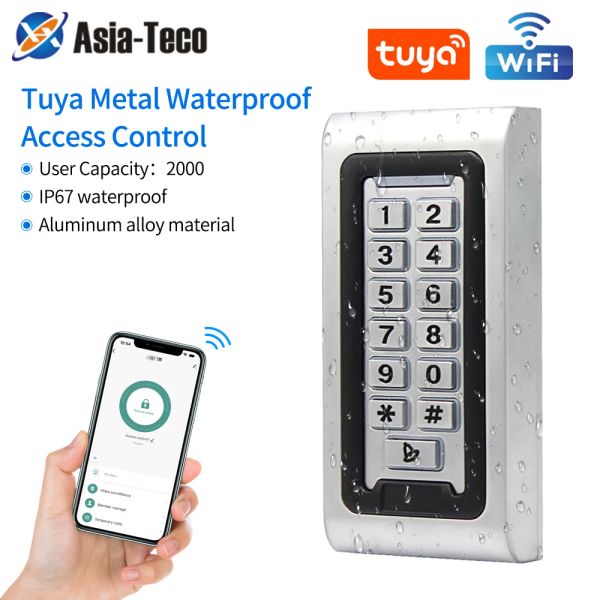 Tastaturen Outdoor IP68 Metall Access Control Tastatur Standalone WiFi Tuya App Smart Home Security EM Kartenleser Tastatur Eingangseröffnung