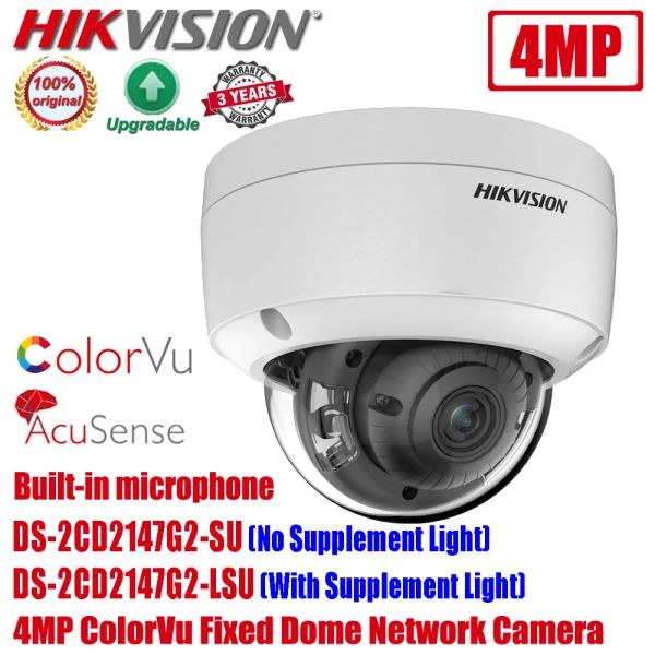 Камеры Hikvision DS2CD2147G2LSU 4MP POE Полноцветный встроенный микрофон DS2CD2147G2SU Colorvu Acusens