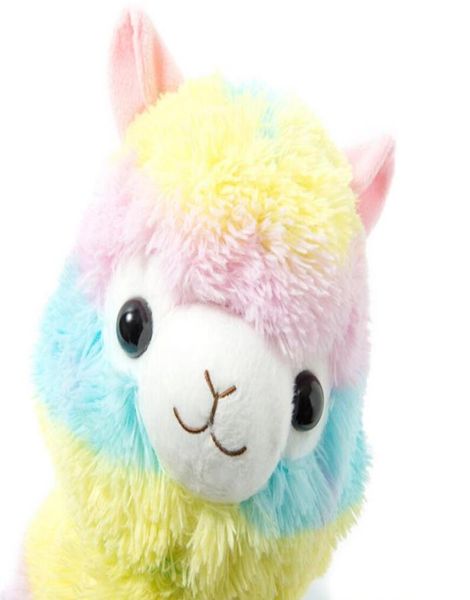 35 cm Rainbow Alpaca Plush giocattolo Vicugna Pacos giapponese morbido alpacasso Sheep Llama Regali di giocattolo ripieni per bambini e ragazze2412337