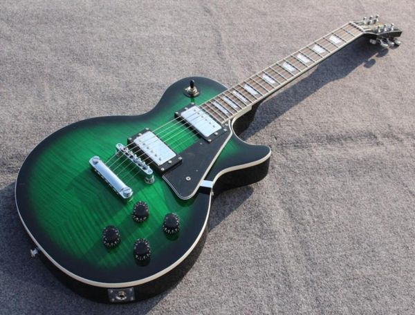 Custom 1958 Slash Подпись 2017 Limited Edition Tiger Green Электро -гитара Black Back9335622