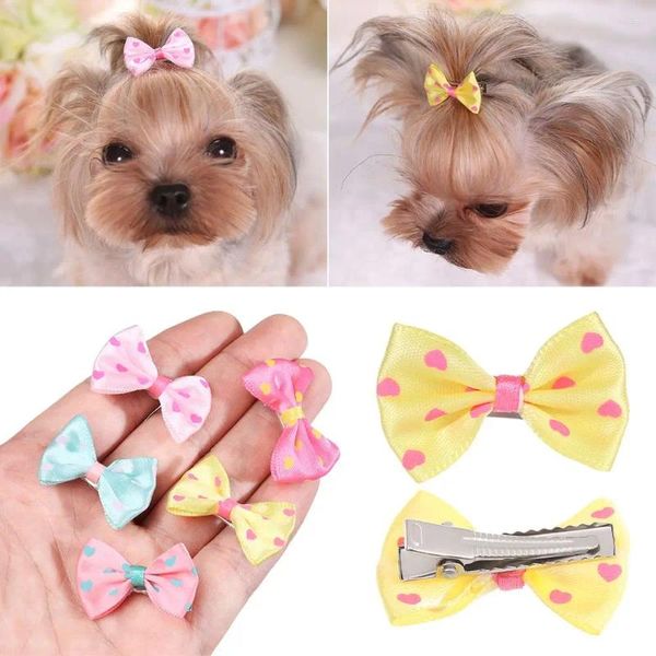 Abbigliamento per cani Clip colorate per capelli colorati gatto arco dolce panorami barretta cucciolo di bellezza rifornimenti per farfalla per animali domestici