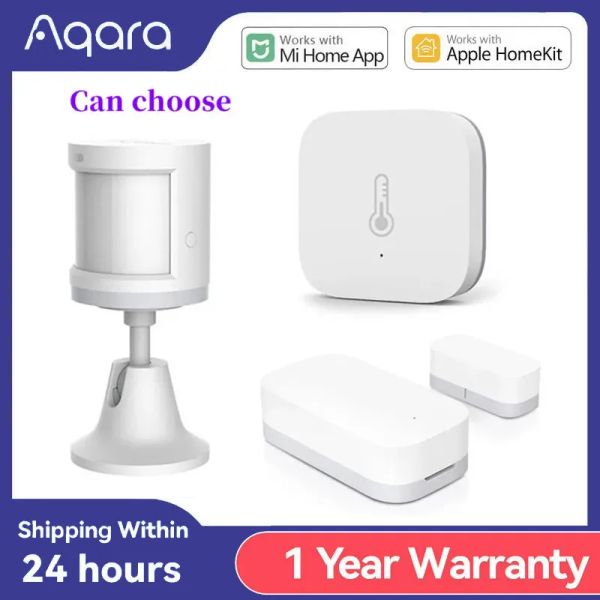 Controle AQARA PORTA JANELA MOVIMENTO DE TEMPERAÇÃO DO CORPO HUMANO Sensor de vazamento de água M1S E1 Hub Gateway Mini Switch Wireless Switch Smart Home