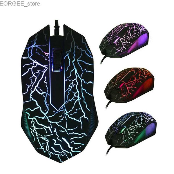 Mäuse 3200DPI Computer Maus Farbe LED Professionelles Spiel Maus Ultra -Präzision für DOTA2 LOL GAME MOUSE Ergonomische USB -Kabel Maus Y240407 geeignet