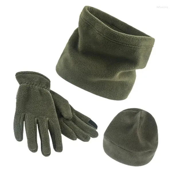 Guanti ciclistici set caldo inverno per uomo cappone kit a tre pezzi kit semplice accessorio pattinaggio arrampicata