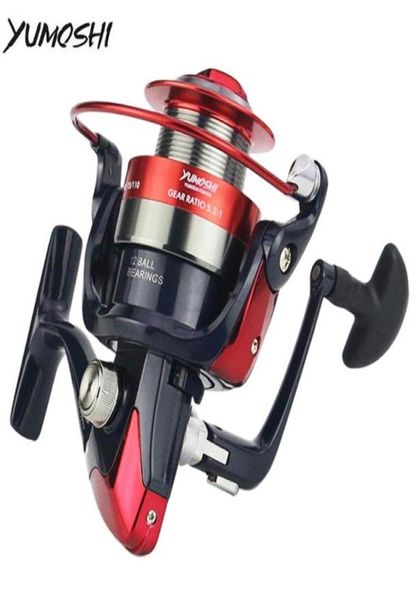 Yumoshi Fishing Rinning Reel Bobina metallica da 12 palline cuscinetti 20007000 ruote da pesca Carretilhas de Pescaria Tackle di pesca2999183823