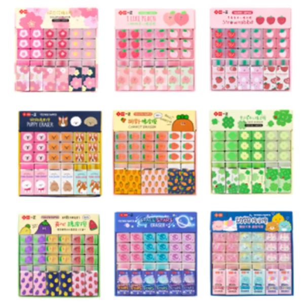 ERASER 36PCS Strawberry Morbina gomma morbida gomma kawaii matita per la matita per studente coreana Premi di cartoleria della scuola materna forniture all'ingrosso