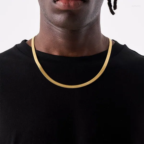 Catene di catene nella catena della lama homme per uomo girocollo punk in acciaio inossidabile su accessori al collo gioiello hip hop minimalista c045