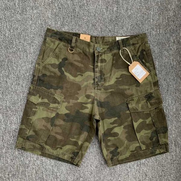 Shorts masculinos deserto jungle masculina shorts 2024 Summer Retro American Cotton Pants Young Mens Casual Straight Work Roupos J240407