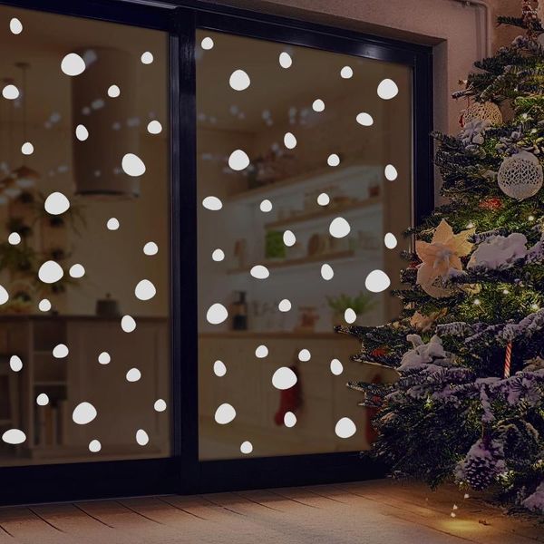 Adesivos de janela Kizcozy White Snowflake Decals