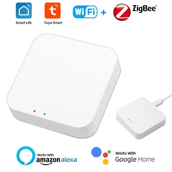 Acessórios Smart Tuya ZigBee3.0 Wireless Gateway Control Central Host System Wi -Fi System para Smart Life App para o Google Home