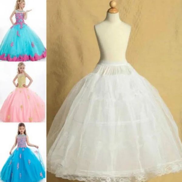 Anágua para crianças para meninas de flores vestidos pequenos crinolina 2 saia de argolas de lolita saia lolita underskirt vestido 240327