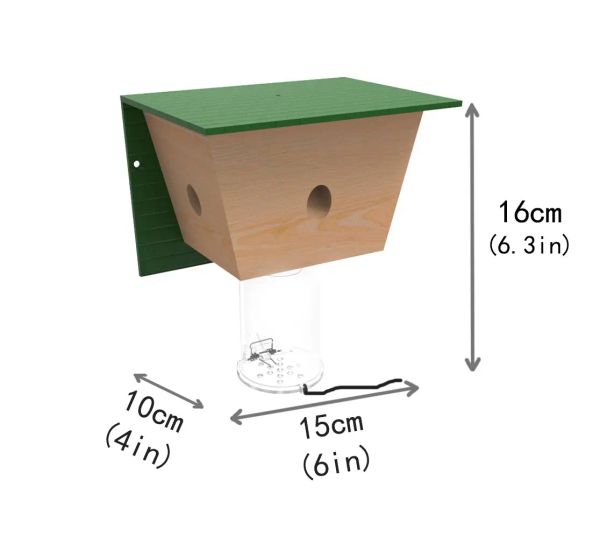 Trappola vespe di api trappola casa riutilizzabile per esterni a doppio uso apicoltura in legno appeso catcher catcher parassil giardino miglior best bee trap gabbia