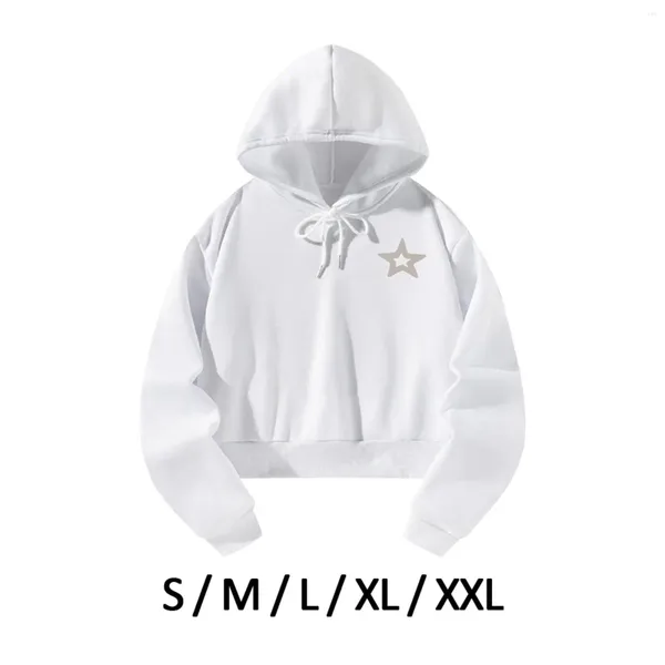 Kadın Hoodies Casual Brawstring Pullover için Pentagonal Desen Moda Kadın Üstleri Seyahat Günlük Egzersiz Alışveriş Ofisi