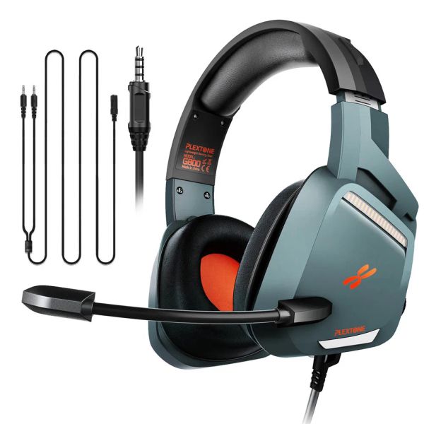 Fones de ouvido Plextone g800 fones de ouvido de jogos leves para jogadores de gamer pc gamer unidade de buzina de 50 mm de 190 mm para laptop móvel ps4 xbox um auriculare