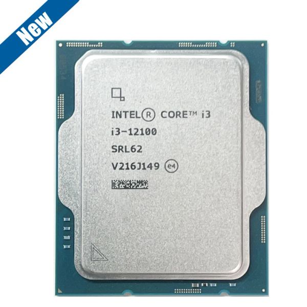 CPUs New Intel Core i312100 I3 12100 3,3 GHz 4Core 8THREAD CPU Processador Intel 7 L3 = 12m 60W LGA 1700, mas sem ventilador