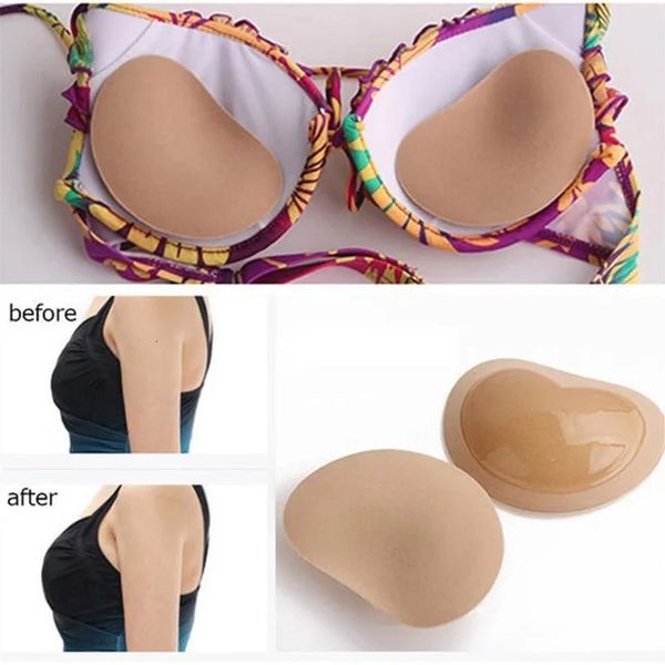 Bikini Brust Pad Set Push Up gepolstert Bikinis Badeanzug Frauen Badebekleidung dicker atmungsaktiver Schwamm Bra 240403