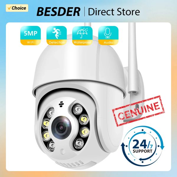 Câmera de câmeras 5MP PTZ Câmera IP Wi -Fi Outdoor AI Detecção humana Audio 1080p Segurança sem fio CCTV Câmera P2P RTSP 4X Câmera Wi -Fi Zoom Digital