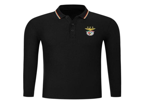 Benfica New Fall Fashion Moda de manga comprida Camisa de algodão Golf Golf Slave Lapel Shirt Sports Slim Fit Business Polo Futebol Polo4904378