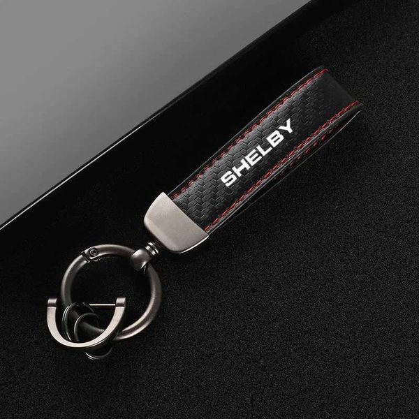 Keychains Lanyards Lederauto Schlüsselbund Hufeisenschnalle Schmuck für Ford Mustang Fusion Shelby und Automobilzubehör Q240403 verwendet