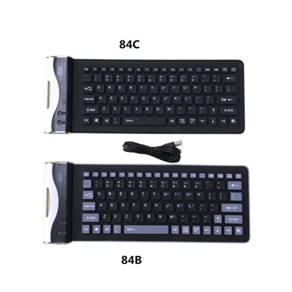 Teclados teclados portáteis de silicone USB para laptop PC flexível do teclado dobrável flexível Teclado