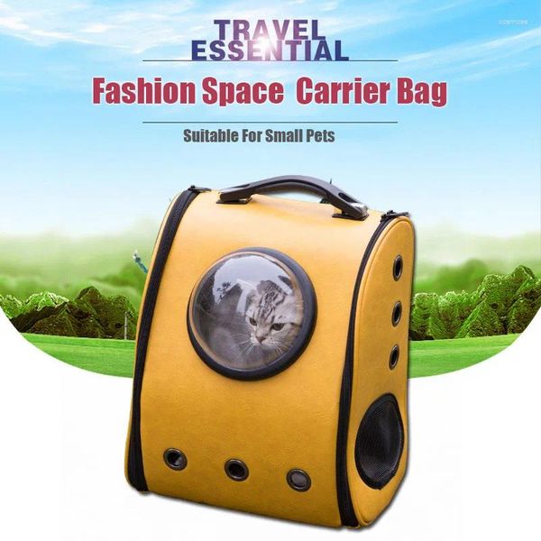 Кошачьи перевозчики PU Pet Carrier Bag/Bag Sagn Innovative Traveler Bubpack для кошек и собак