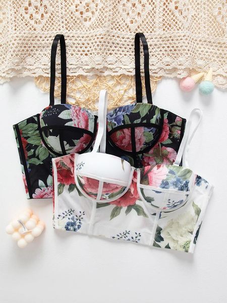 Bras Flower Print