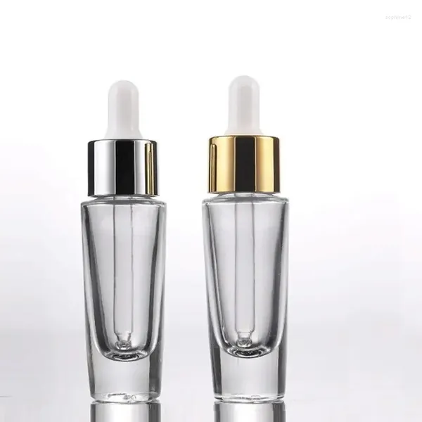 Bottiglie di stoccaggio all'ingrosso 100 pezzi/lotto EST 15 ml Contenitore di gocce in vetro trasparente Olio d'argento Olio essenziale 15 ml per il liquido di succo E