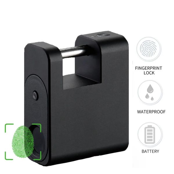 Kilit Smart parmak izi asma kilit kapısı Kilit güvenlik soyunma USB şarj edilebilir IP65 Su geçirmez bagaj çantası Kilit Anti Hırsızlık Anahtarsız Kilit