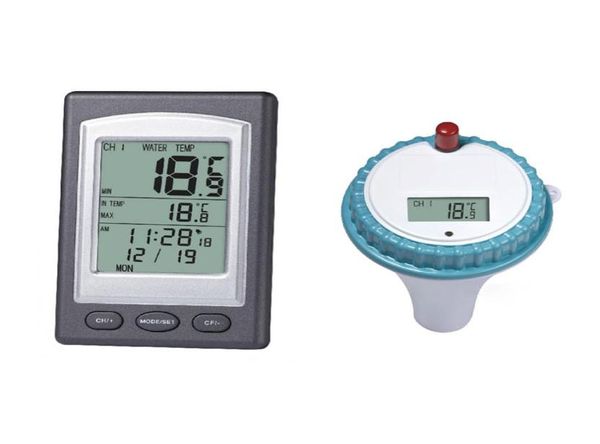 1PC Professional Wireless Floating LCD Display Digital wasserdichtes Schwimmbad Spa -schwimmendes Thermometer mit Empfänger1225450