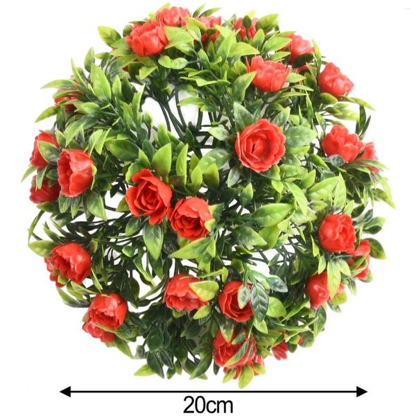 Dekorative Blumen hochwertiger Grasball Landschaftsbau Cafégarten Rose Blumenkugeln Stufe Topiary Hanging UV Stall