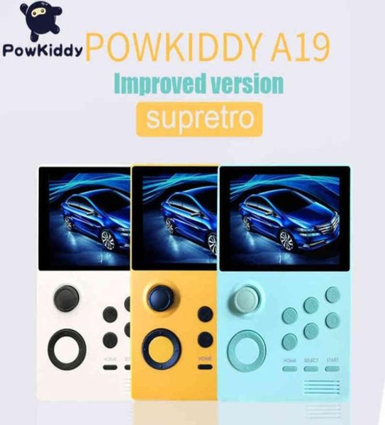 Powkiddy A19 Pandora039s Box Android Game Player IPS Bildschirm 35 -Zoll -Handheld -Retro -Spielkonsole mit WiFi Bluetooth 3000 Game6967646